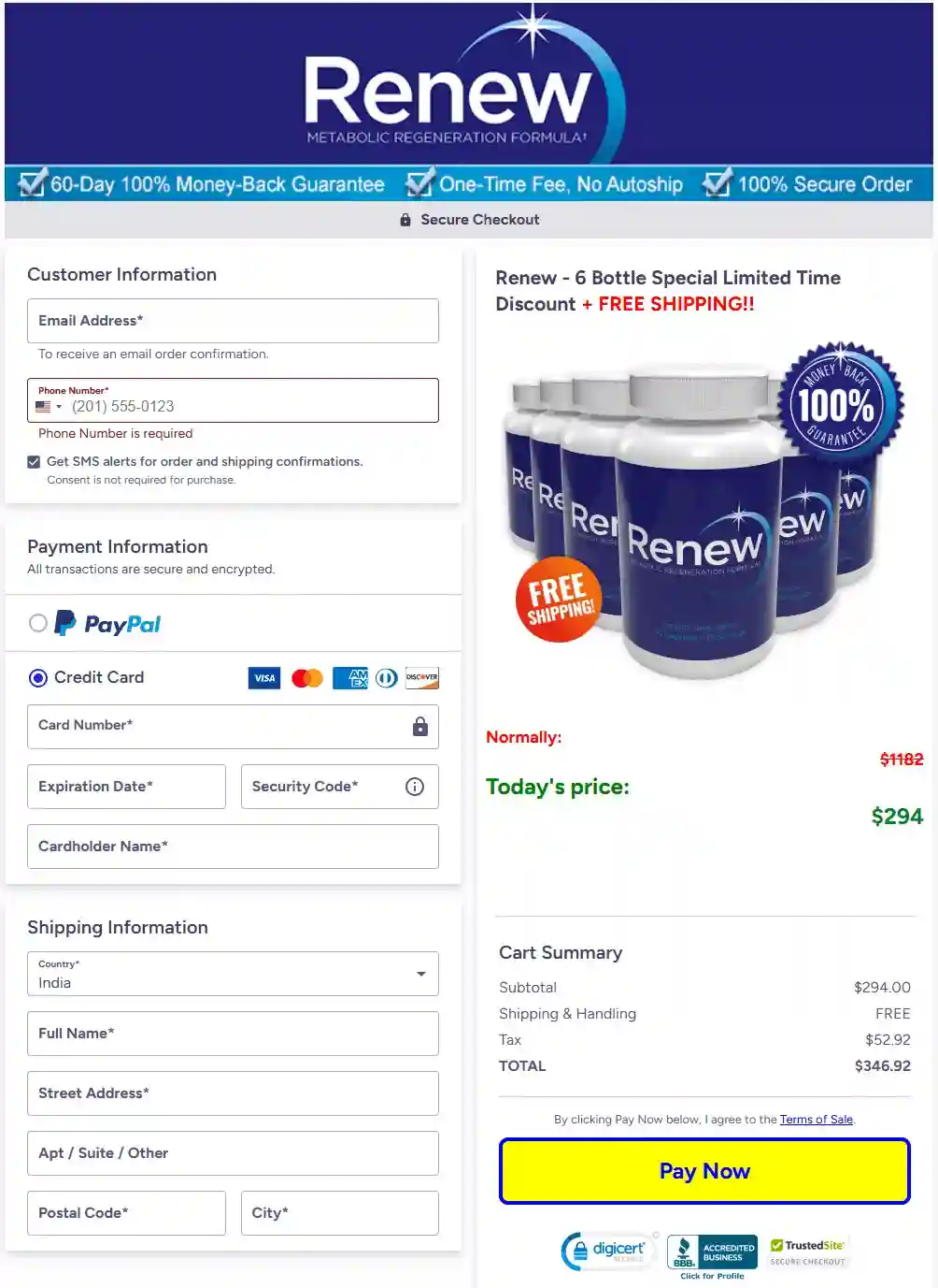 renew buy page